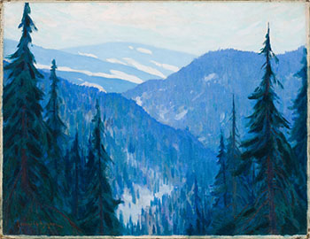 The Hills of Baie St. Paul (La vallée solitaire) by Clarence Alphonse Gagnon vendu pour $193,250