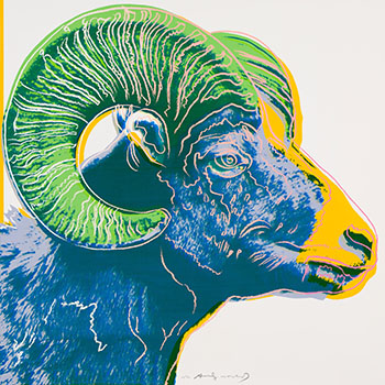Bighorn Ram (Endangered Species) (F&S. II.302) by Andy Warhol sold for $97,250