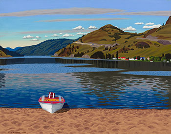 The Beach at Kalamalka Lake by Edward John (E.J.) Hughes