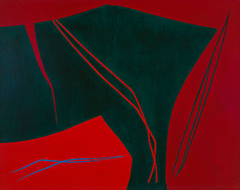 Vibration vert-rouge by Fernand Leduc sold for $31,250
