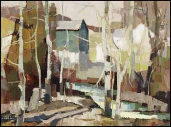 Alton Poplars, April by Hilton McDonald Hassell sold for $2,106
