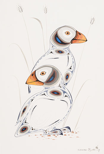 Atlantic Puffins by Eddy Cobiness sold for $3,125