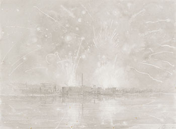 Exploding Fireworks Factory #7 by Neil Wedman sold for $1,000