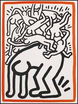 Fight AIDS Worldwide by Keith Haring sold for $2,000