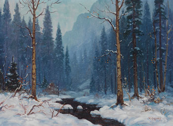 Falling Snow by Roland Gissing sold for $5,938