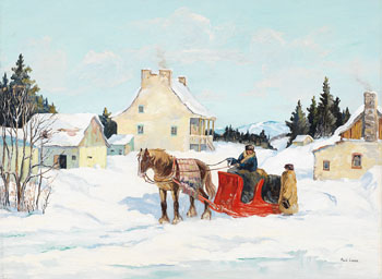 Winter Scene by Paul Archibald Octave Caron vendu pour $6,250