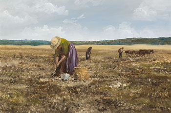 Picking Potatoes by Allen Sapp sold for $8,125