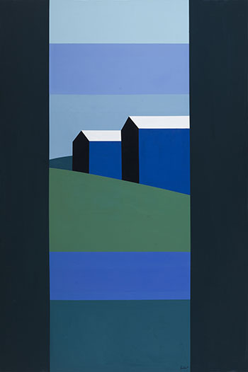 Two Barns, Oro by Charles Pachter sold for $21,250