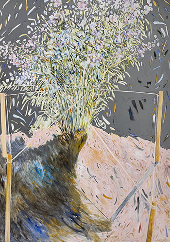 Support System with Michaelmas Daisies #1 by Agatha (Gathie) Falk sold for $15,000