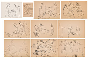 Portfolio of Sketches by Louis De Niverville sold for $1,000