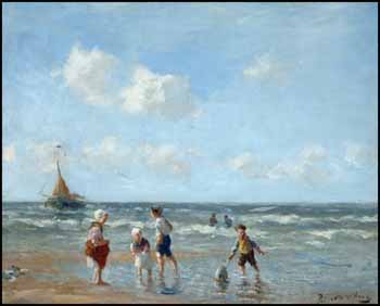 Sailing the Toy Boats by Bernard de Hoog sold for $18,400
