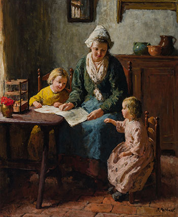 Woman with Children by Bernard Pothast sold for $4,375