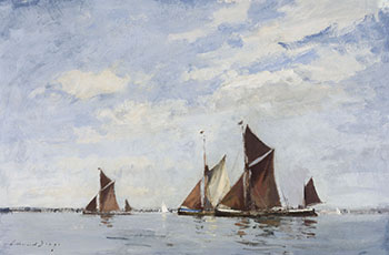 Thames Barges Racing on the Orwell by Edward Seago sold for $31,250