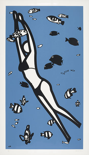 We Swam in the Sea by Julian Opie sold for $46,250