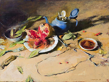 Pomegranate Still Life by Stephanos Daskalakis sold for $3,125