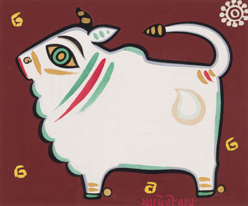 Sacred Bull by Jamini Roy sold for $5,000