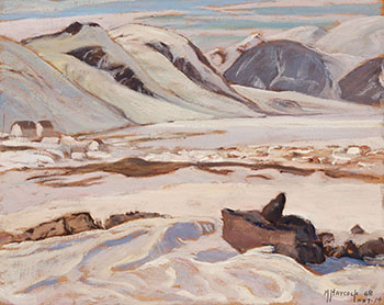 R.C.M.P. Post at Alexandra Fiord by Dr. Maurice Hall Haycock sold for $3,125
