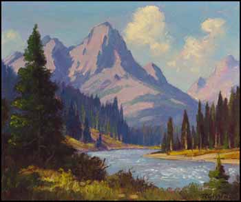 Kicking Horse River by Roland Gissing sold for $4,600