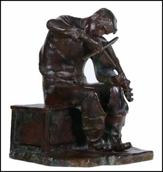 Le violoneux by Alfred Laliberté sold for $34,500