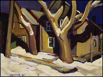 Ottawa Winter Street Scene by George Douglas Pepper vendu pour $13,800