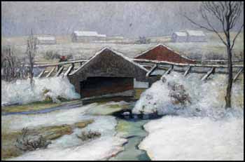 Pont Bourbeau sous la neige by Marc-Aurèle de Foy Suzor-Coté sold for $218,500