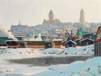 Winter Day, Quebec by Thomas Harold Beament sold for $3,245