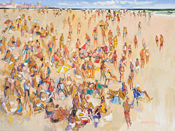 Tel Aviv Beach by Molly Joan Lamb Bobak sold for $34,250