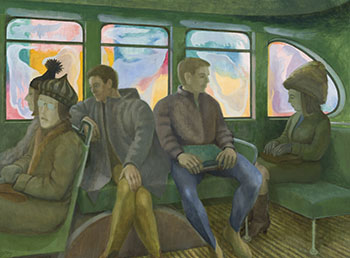 Interior of Bus with Figures by Phillip Henry Howard Surrey vendu pour $25,000