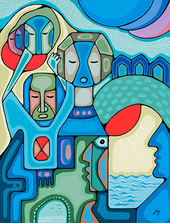 Channels of Time by Daphne Odjig sold for $49,250