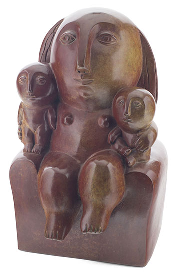 Mother and Two Babies by  Unknown Artist sold for $2,813