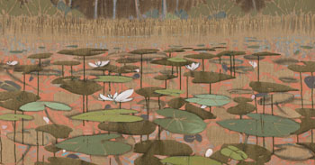 Wild Rice, Lily Pads, Summer Breezes by Edward William (Ted) Godwin sold for $10,030