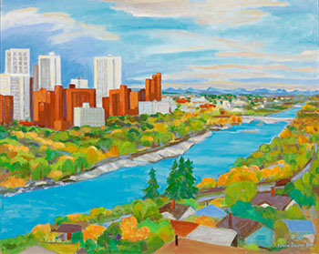 Edge of Downtown by John Harold Thomas Snow sold for $1,750