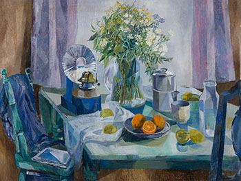 Still Life with Flowers and Oranges by Betty Roodish Goodwin sold for $13,750