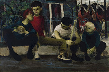 Kids on the Curb by William Arthur Winter sold for $2,813