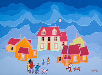 Evening Jaunt by Ted Harrison sold for $46,250