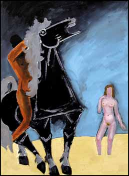 Horse, Rider and Nude by Maqbool Fida Husain sold for $46,000