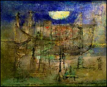 Chargement d'un cargo by Zao Wou-Ki sold for $253,000
