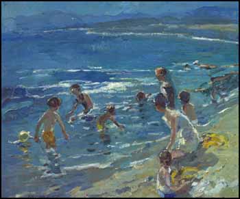 Beach Scene by Dorothea Sharp sold for $15,210