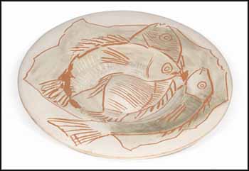 Trois poissons sur fond gris (A.R. 396) by Pablo Picasso vendu pour $20,060