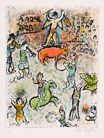 Circus Parade by Marc Chagall sold for $17,500