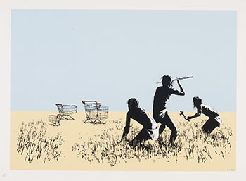 Trolley Hunters by  Banksy sold for $28,125