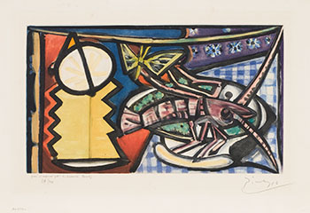 Still Life with Lobster by After Pablo Picasso sold for $6,250