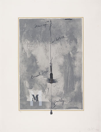 M by Jasper Johns sold for $6,875