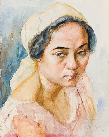 Portrait of a Woman by Fabián de la Rosa sold for $7,500