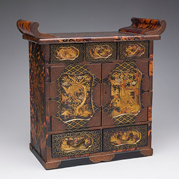 A Rare Japanese Gold Lacquer and Tortoiseshell Table Cabinet, Meiji Period, 19th Century by  Japanese Art sold for $2,375