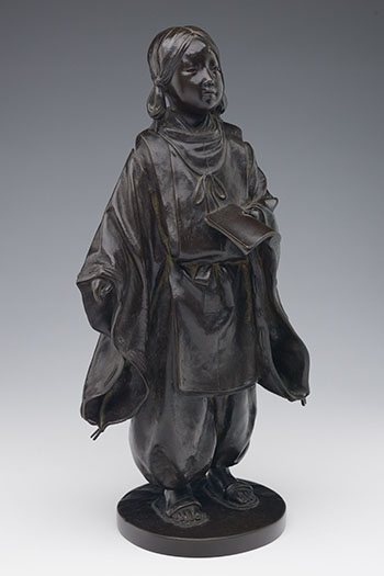 Japanese Bronze Okimono of Prince Shotoku, Signed, Meiji Period, Late 19th Century by  Japanese Art sold for $563