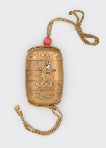 A Rare Japanese Gold Lacquer 'Heavenly Deity' Four Case Inro, 19th Century by  Japanese Art sold for $2,500