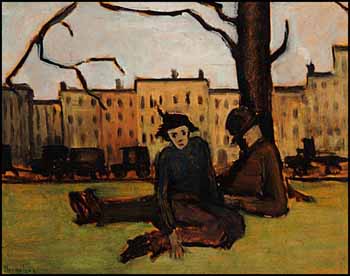 Figures in the Park by Marion Long sold for $1,380