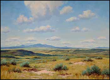 Ranching Country, Alberta and Saskatchewan Border by Roland Gissing sold for $4,313