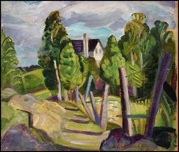 Laurentian Landscape by Anne Douglas Savage sold for $25,875